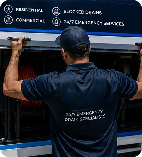 A licensed Coogee plumber at the service van